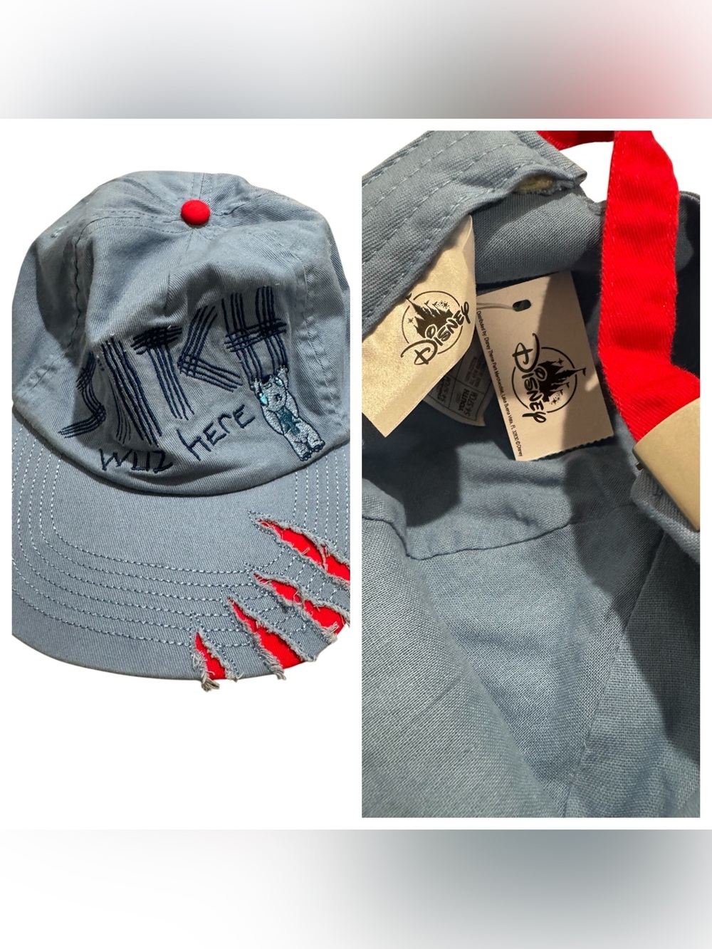NWT Disney Lilo & Stitch Youth Adjustable Blue Red Hat Cap | OS